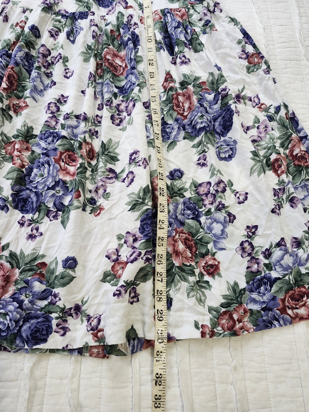 Vintage Jessica Scott Button-Front Cottagecore Floral Boho Women's M Midi Skirt - Picture 5 of 9